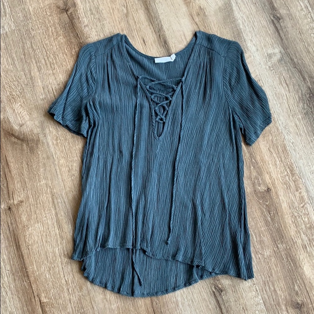 Top with lace coming up the front